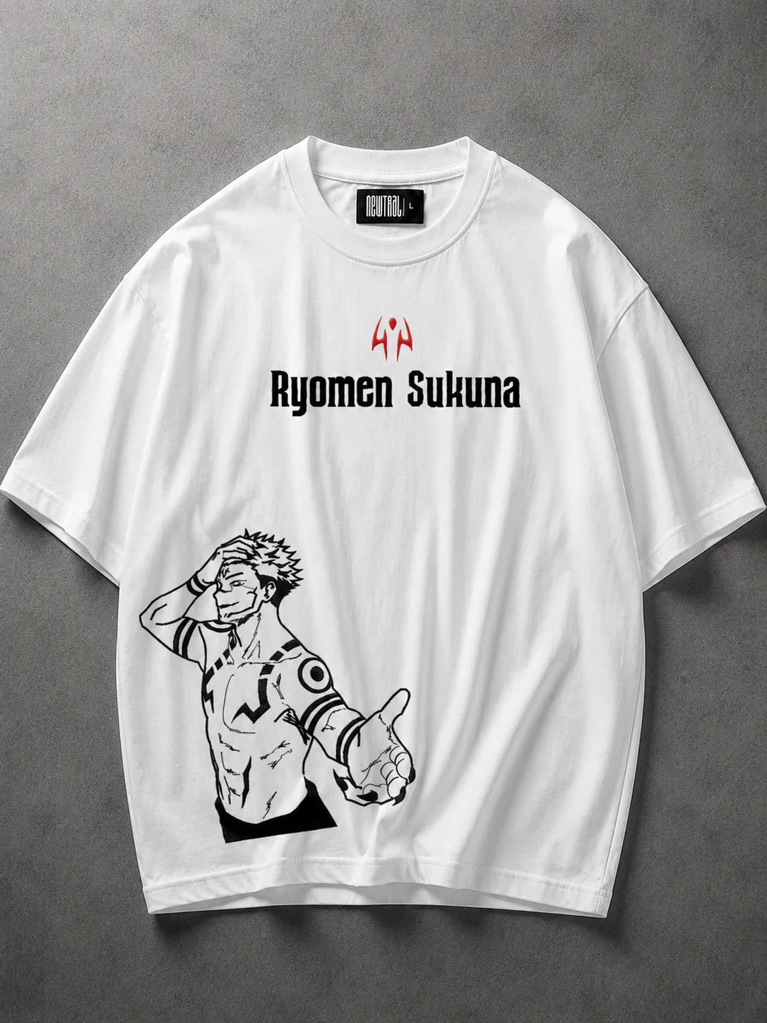 NEWTRAL X JJK SUKUNA OVERSIZED TEE - UNISEX