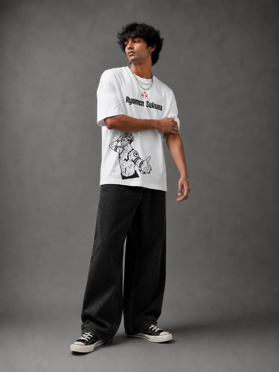 NEWTRAL X JJK SUKUNA OVERSIZED TEE - UNISEX