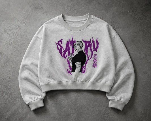 NEWTRAL WOMENS CROP SWEATSHIRT - GOJO GREY 2
