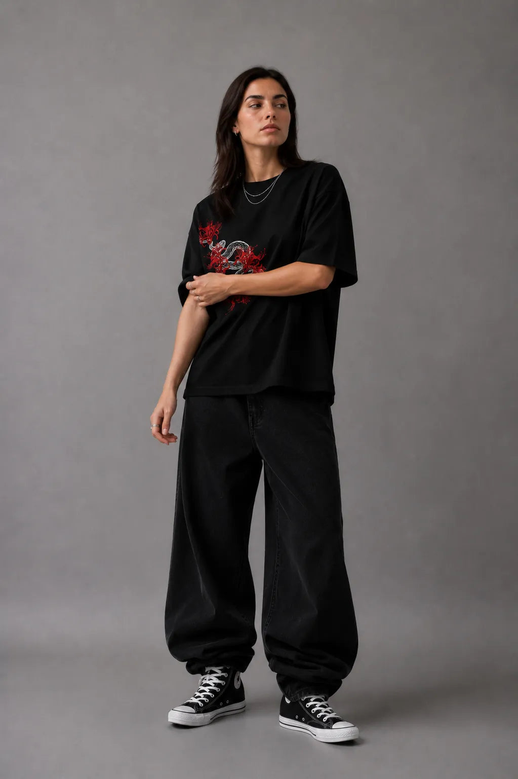 SNAKE LILLY OVERSIZED TEE - UNISEX
