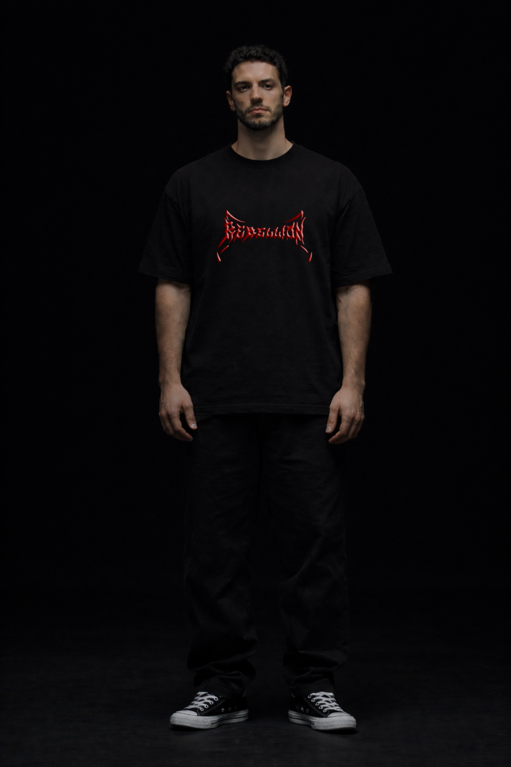 oversized tee- Black